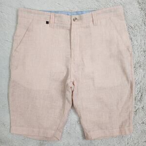 Collors Couture Men's Bermuda Beige Peach Woven Shorts Size 30